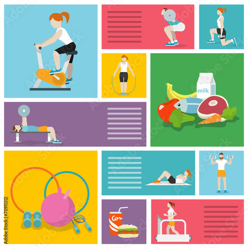 Gym exercises people