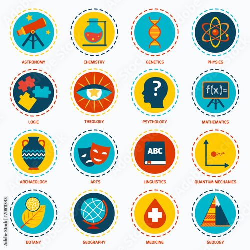 Science areas icons