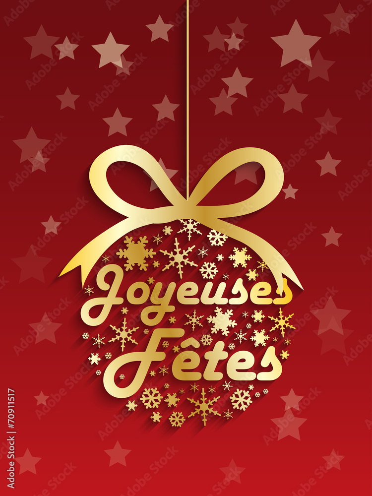 Carte De Voeux - Fêtes de Fin D'année Noël - Joyeuses Fêtes, carte fete de  fin d'année