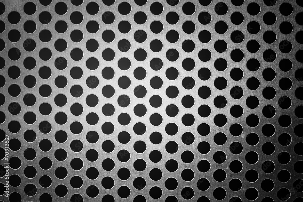 Metal background with holes Metal background with holes