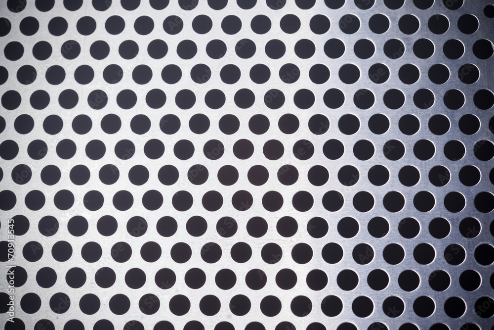 Metal background with holes Metal background with holes