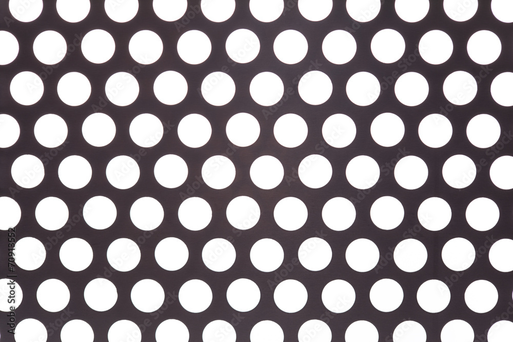 Metal background with holes Metal background with holes