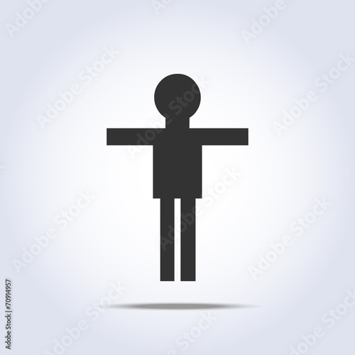 Standing human icon. Vector illustration