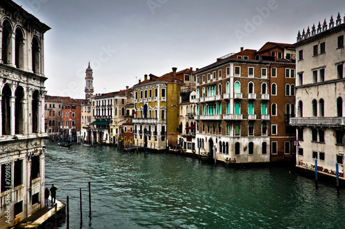Grand Canal of Venice with Dark Grey Sky © Donatas Dabravolskas