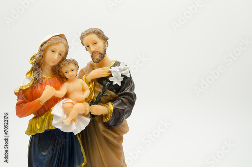 Holy family isolated photo