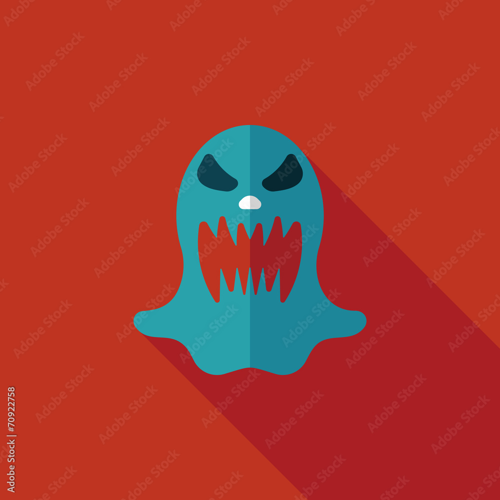 ghost flat icon with long shadow,eps10 ghost flat icon with long shadow,eps10