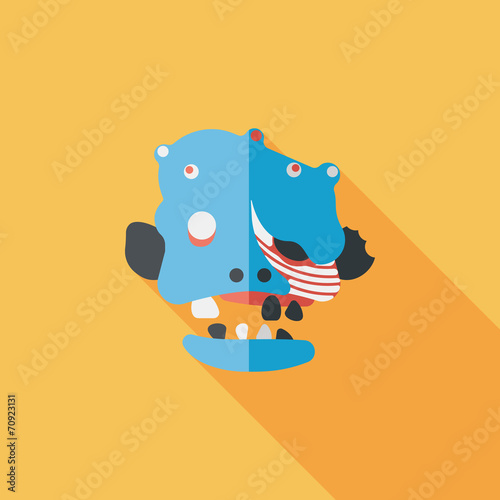 Frankenstein flat icon with long shadow,eps10