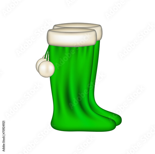 Snow boots in green design