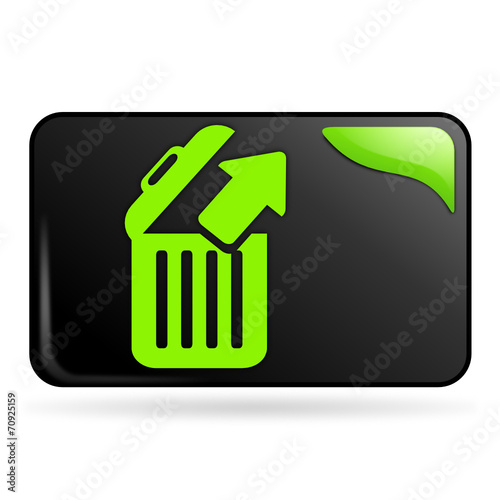 restaurer symbole sur bouton web rectangle vert