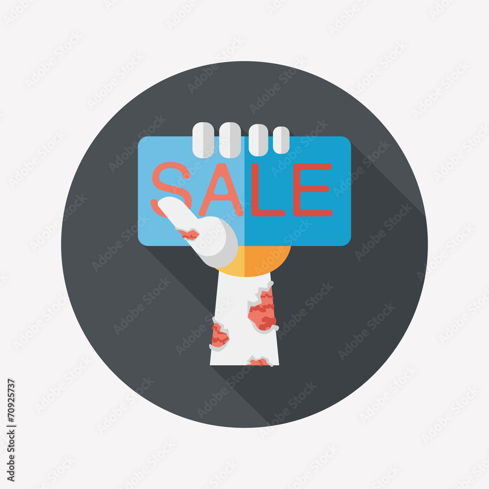 Halloween SALE flat icon with long shadow,eps10