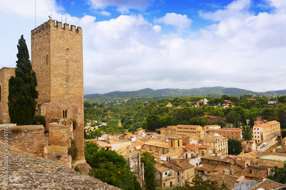 Fototapeta premium view of Tortosa from Suda castle