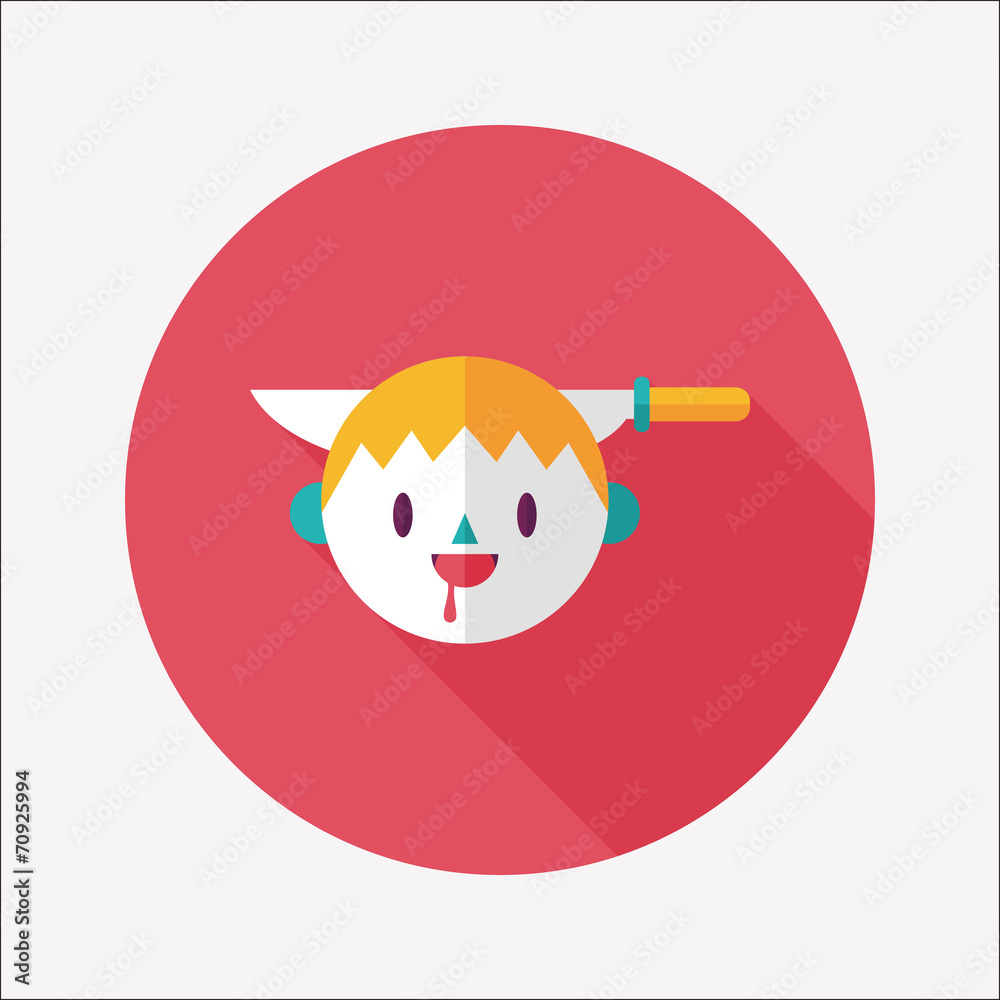 Halloween boy flat icon with long shadow,eps10 Halloween boy flat icon with long shadow,eps10