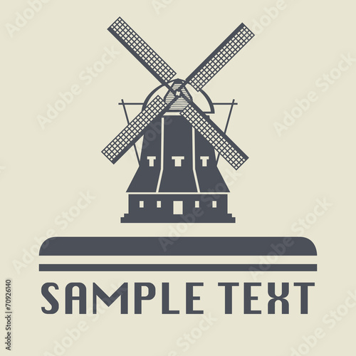Windmill icon or sign