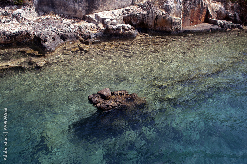 Fototapeta premium Ancient sunken city in modern Turkey, near the city of Kekova.
