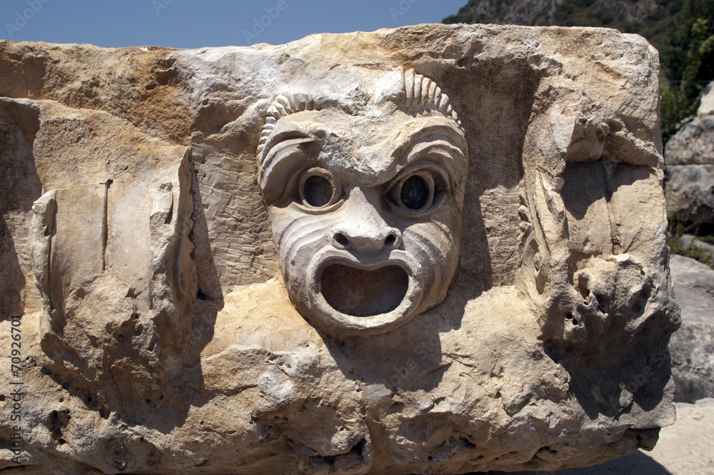 Obraz premium Rock-cut tombs in Myra, Demre, Turkey, Scene 23