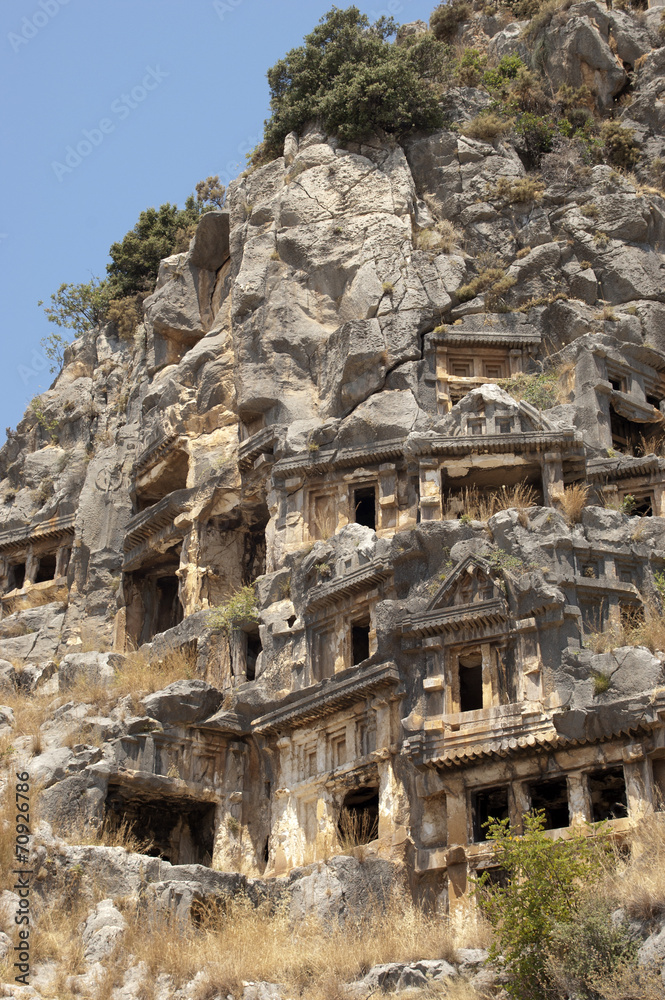 Rock-cut tombs in Myra, Demre, Turkey, Scene 7