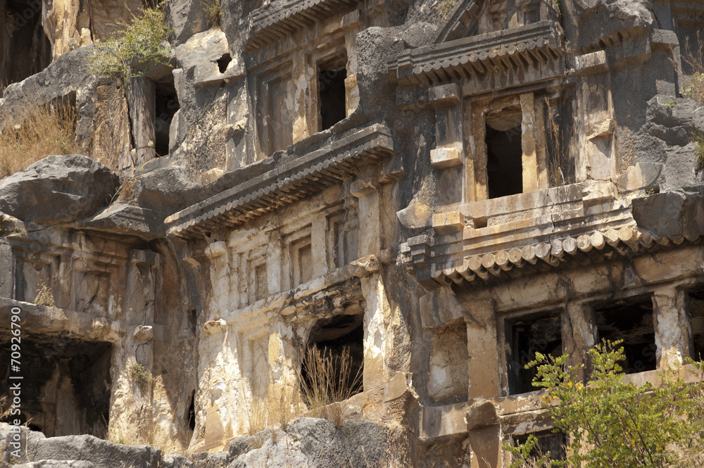 Rock-cut tombs in Myra, Demre, Turkey, Scene 6