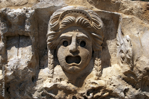 Rock-cut tombs in Myra, Demre, Turkey, Scene 22