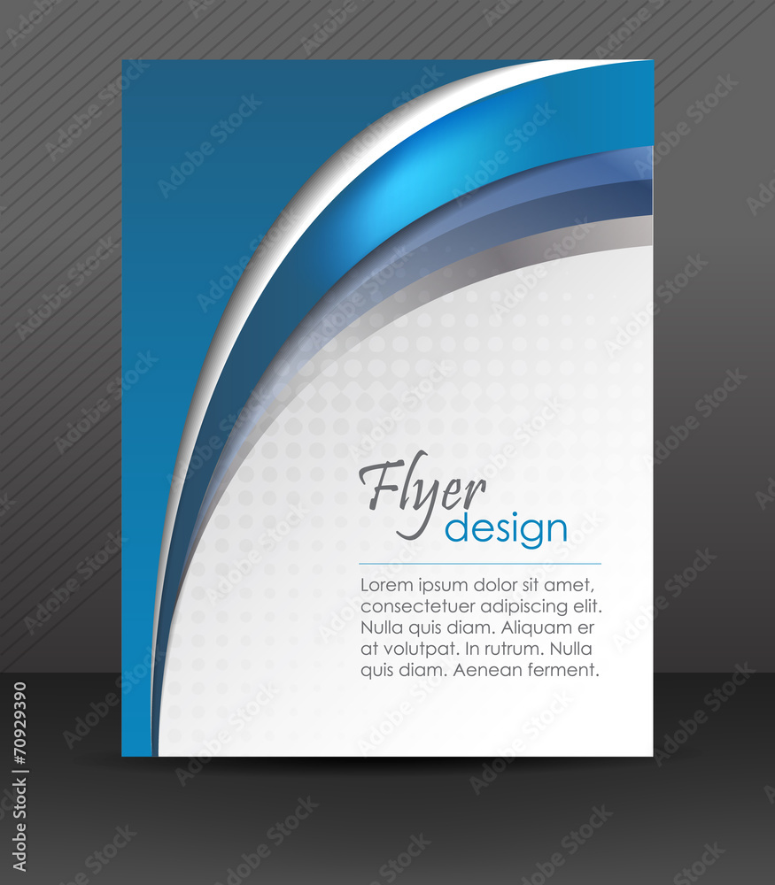 Fototapeta premium Abstract flyer or cover design with halftone effect