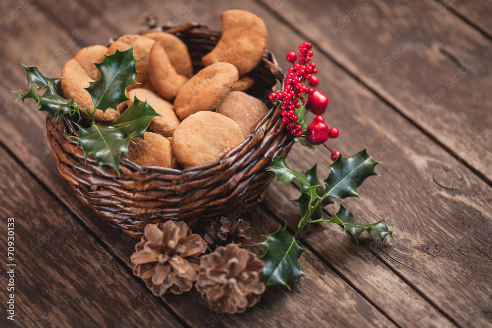 Sweet cookies in Christmas time . Sweet cookies in Christmas time .