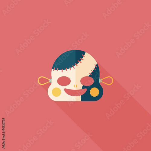 Frankenstein flat icon with long shadow,eps10