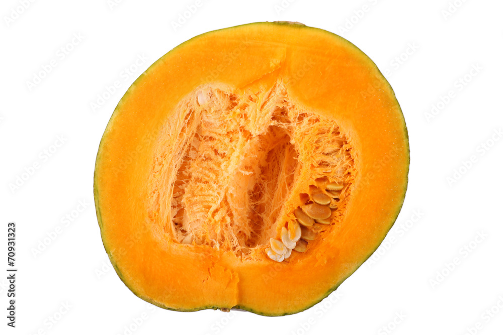 Cut pumpkin isolated