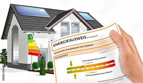 Eigenheim, Energieausweis, freigestellt photo