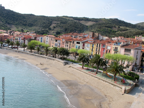 colioure ville en bord de mer en France vue panoramique