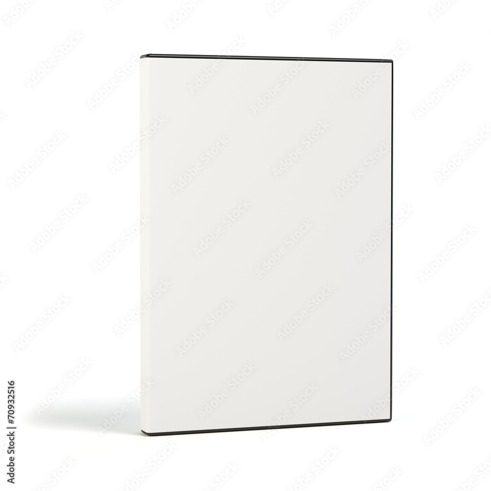 Blank DVD case on white Blank DVD case on white