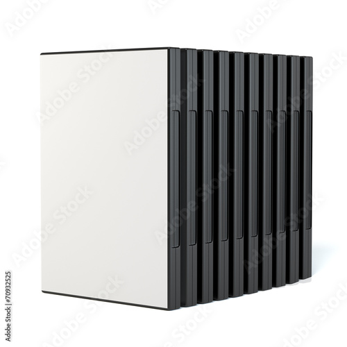 Canvas Print Row of dvd disc boxes