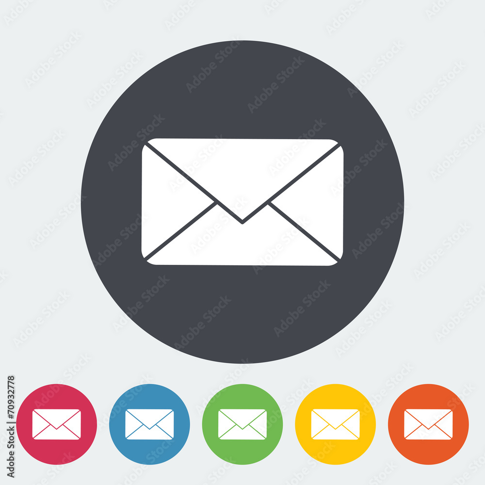 Envelope flat icon. Envelope flat icon.