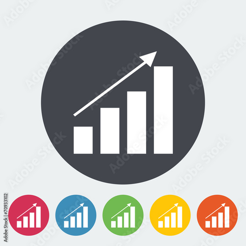 Graph flat single icon.