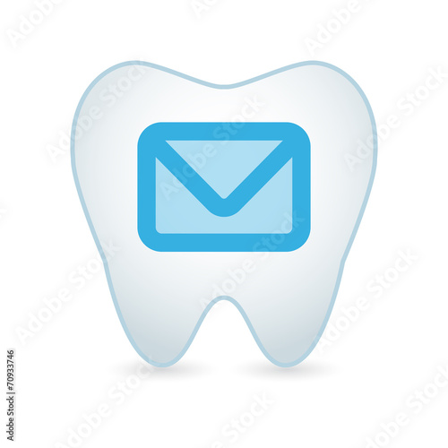 Tooth with an email sign