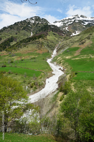 Spring view from the pass of Tourmalet in Pyrenees © oksmit