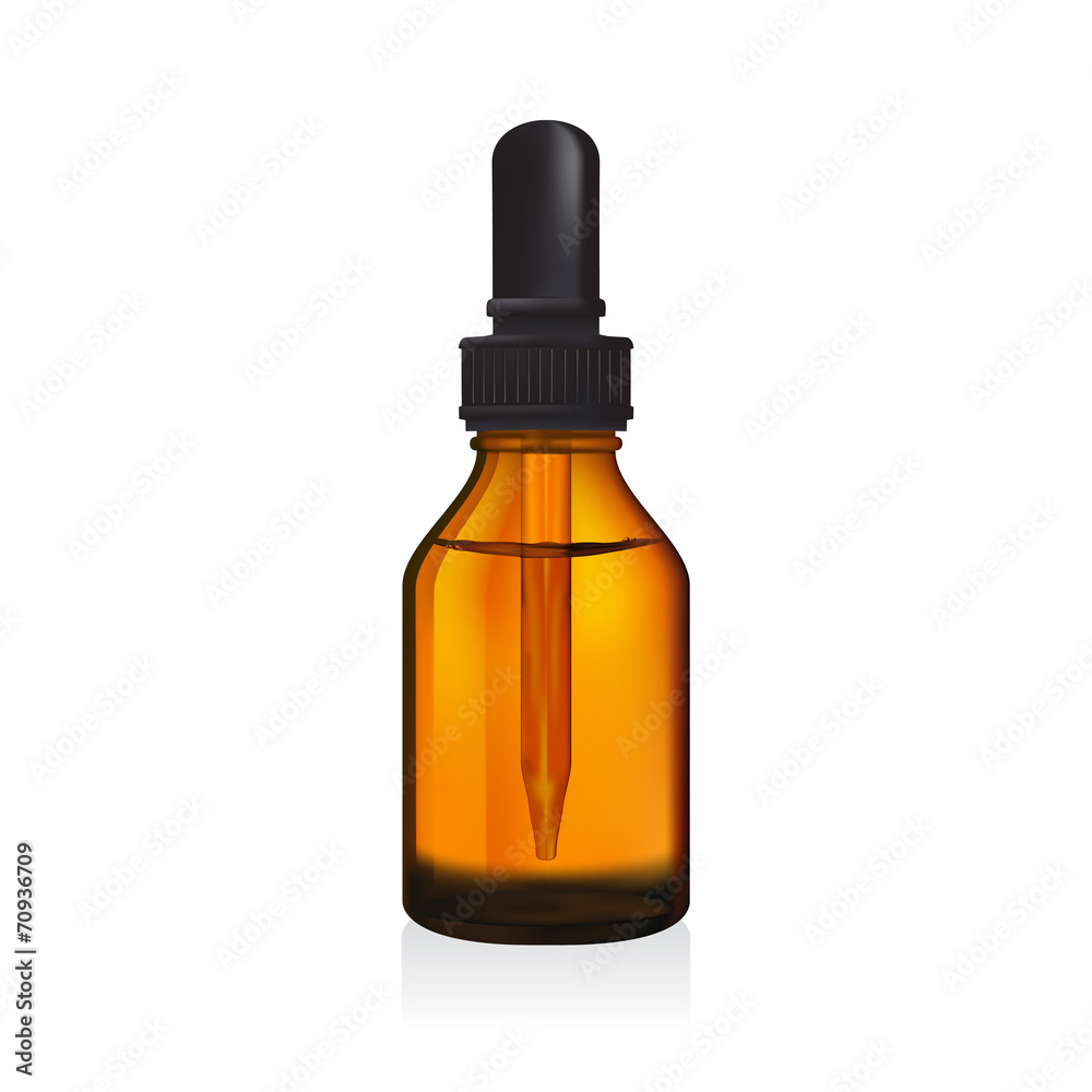 illustration of glass bottle with pipe dropper vector illustration of glass bottle with pipe dropper vector