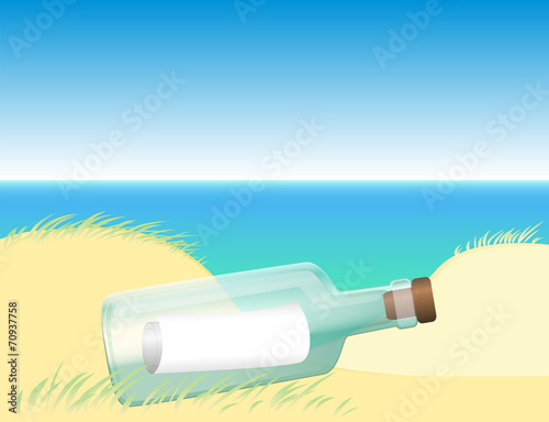 Message in a bottle beach