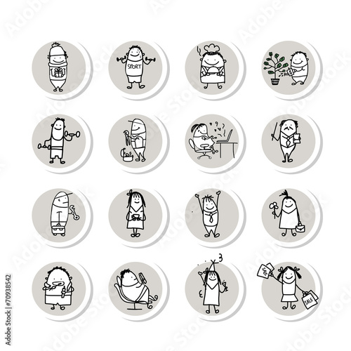 Funny people collection for your design