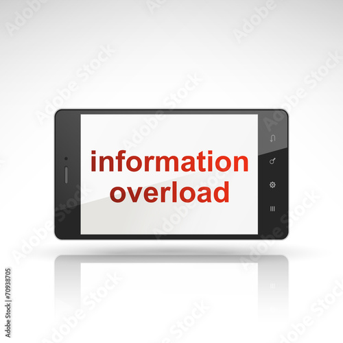 information overload words on mobile phone