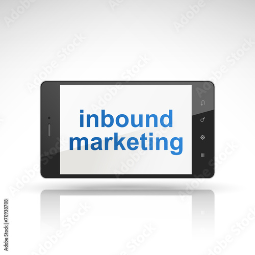 inbound marketing words on mobile phone