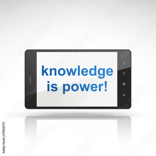 knowledge is power words on mobile phone