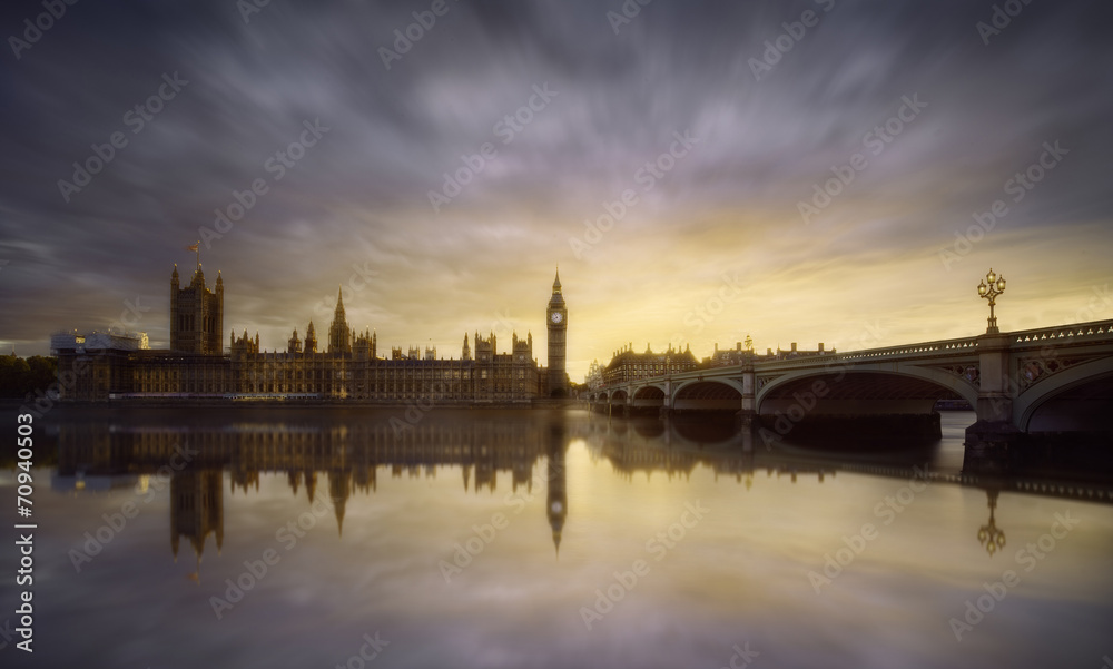 London sunset - obrazy, fototapety, plakaty 