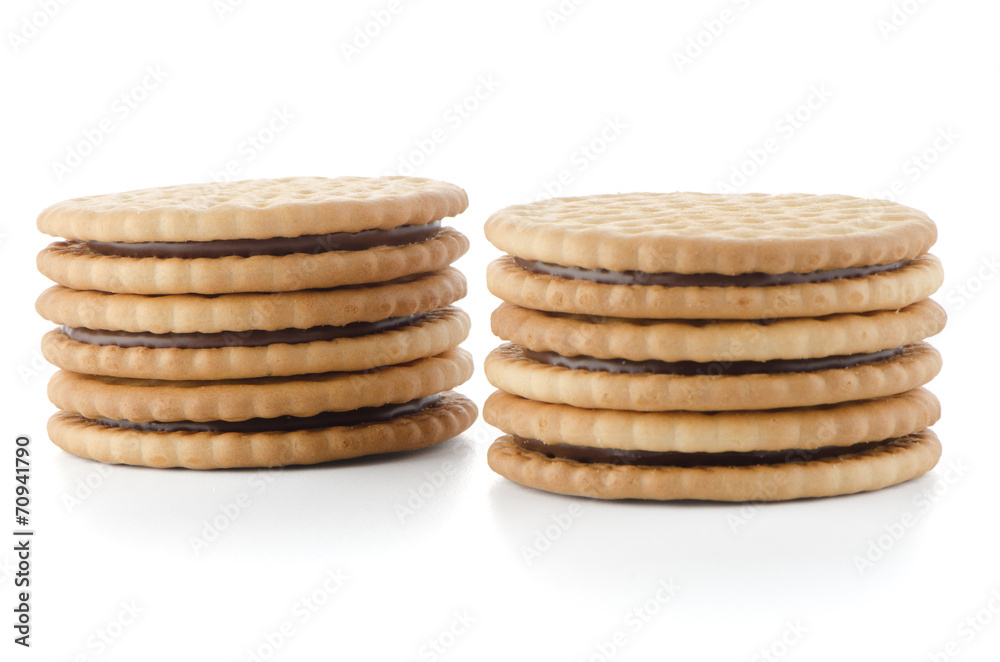 Sandwich biscuits with chocolate filling Sandwich biscuits with chocolate filling