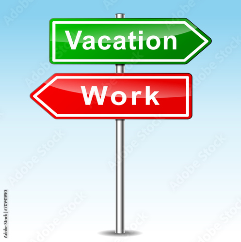 Vector vacation and work concept