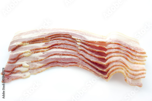 Raw dry-cured bacon