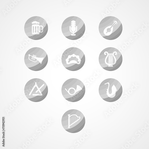 set musical instrument web icon
