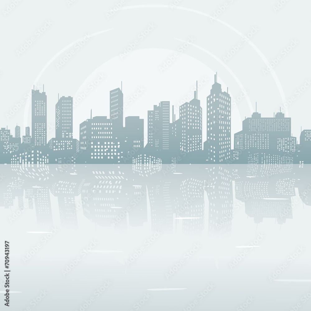Silhouette background city