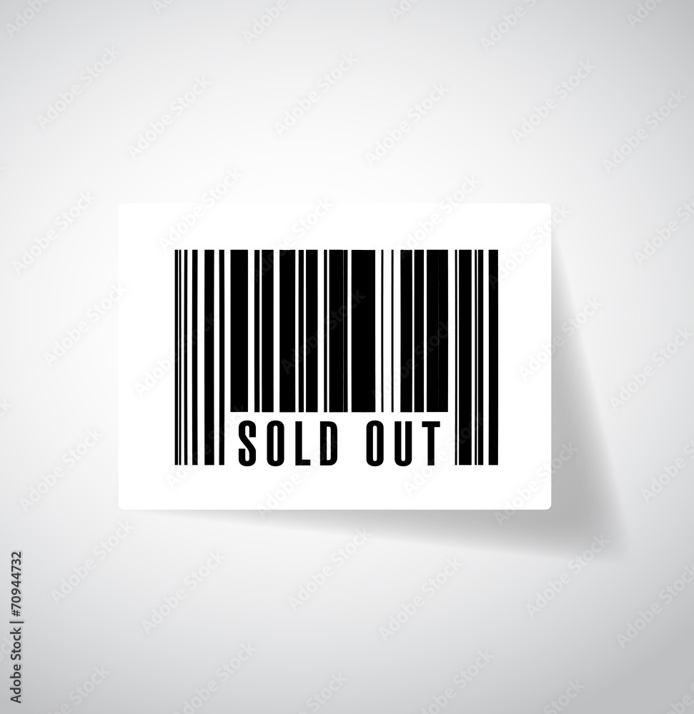 sold out bar code illustration design sold out bar code illustration design