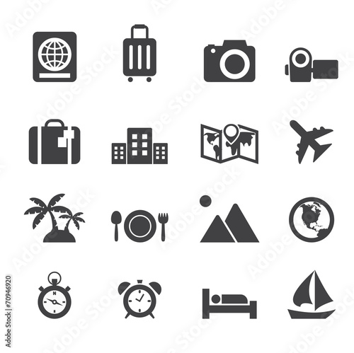  travel and holiday icons