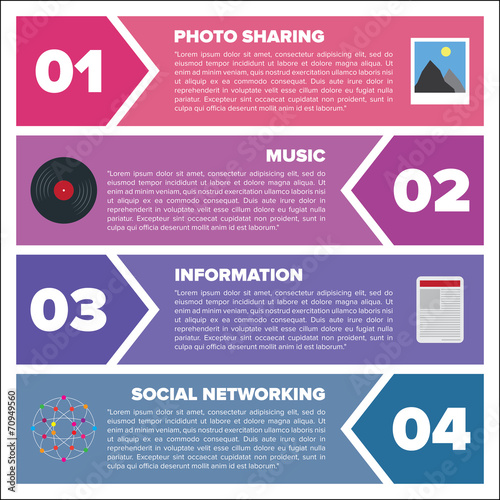 Modern infographic template with place for custom content