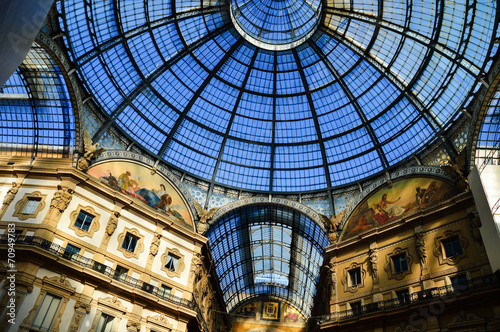 Galleria Vittorio Emanuele II in central of Milan  Italy